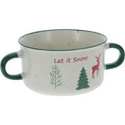 Bol de supă din ceramică Let It Snow 625 ml