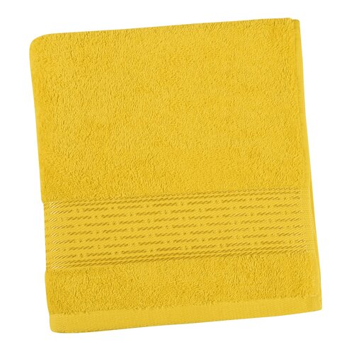 Ręcznik kąpielowy Kamilka Pasek żółty, 70 x 140 cm