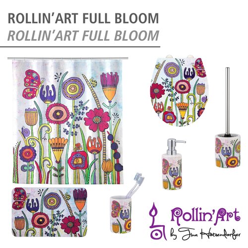 Covoraș de baie Wenko Flora Rollin Art, 45 x 70 cm