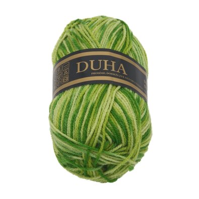 Garn DUHA hellgrün, dunkelgrün , 50 g / 150 m