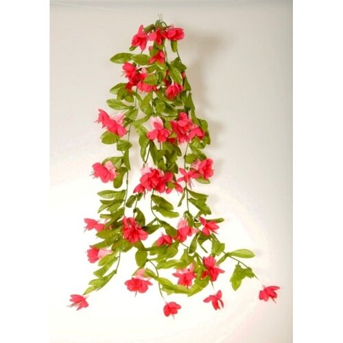 Fukszia sokvirágú, lógó műnövény, 70 cm