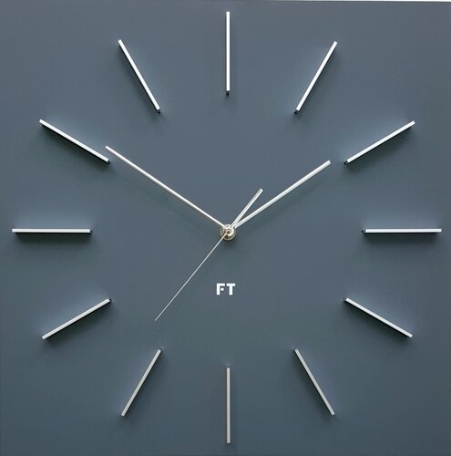 Poza Ceas de perete design Future Time FT1010GY Square grey, 40 cm