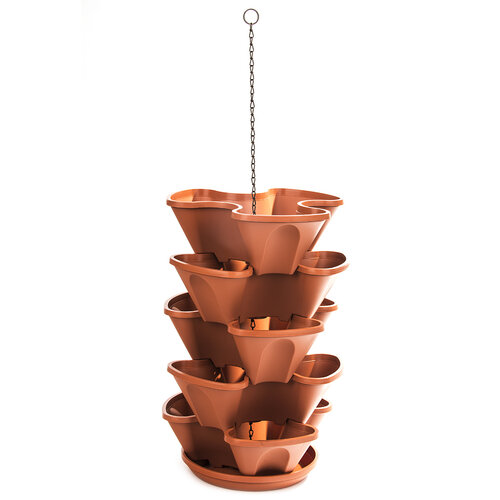 Hängender Säulentopf 4-teilig Terracotta