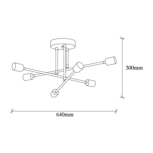 Lampa wisząca Flower - 174-AV, czarna