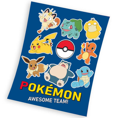 Otroška odeja Pokémon Pripravljeni na boj, 130 x160 cm