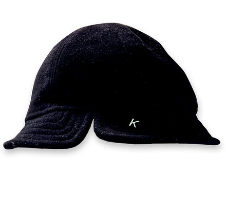 Dámský flaušový klobouk, černá, 55 - 56