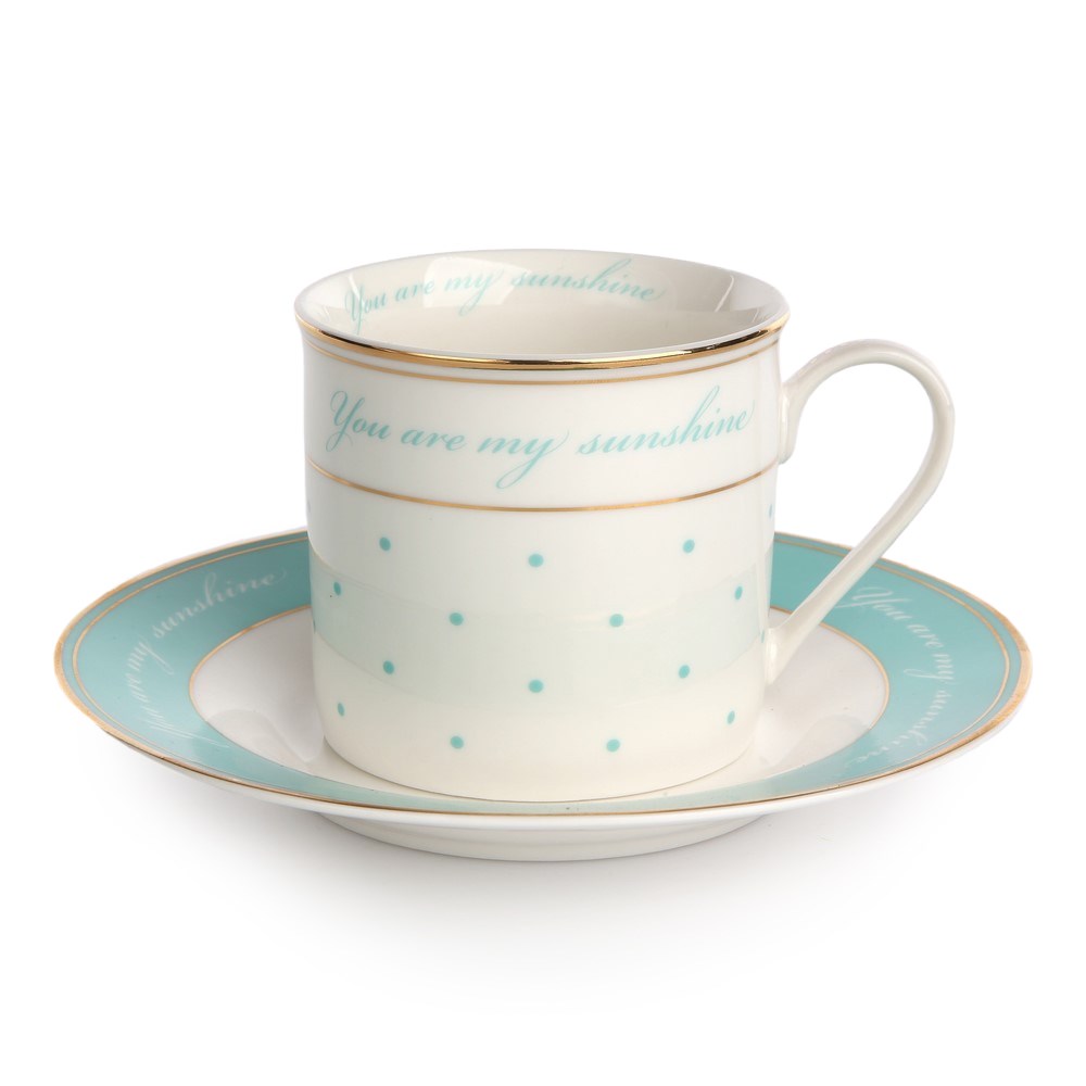 Porcelánová šálka s podšálkou Sunshine 220 ml