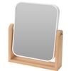 Oglindă pe suport Make Up Bamboo pătrat, 18 x 21 x 4,5 cm