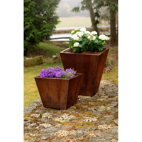 Cono Kerti virágtartó 70 x 70 x 80 cm, corten CORGARDEN 1004