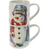 2-częściowy zestaw kubków Bałwan, 265 ml,porcelana