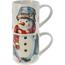 Hóember 2 db-os bögre készlet, 265 ml, porcelán