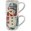 Set de 2 căni Snowman, 265 ml, porțelan