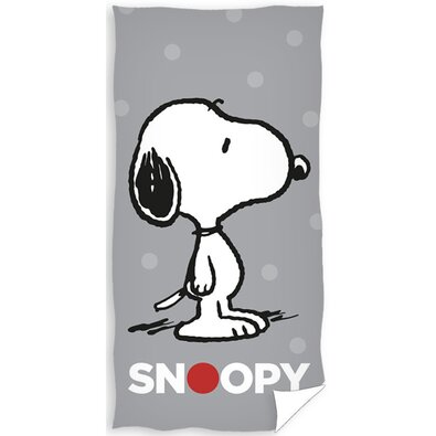 Snoopy Grey törölköző, 70 x 140 cm