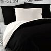Lenjerie de pat din satin Luxury Collection, negru / alb, 140 x 220 cm, 70 x 90 cm