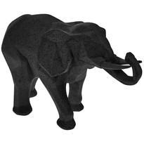 Geometrisches Elefantenmotiv, 25 x 15 cm, Schwarz