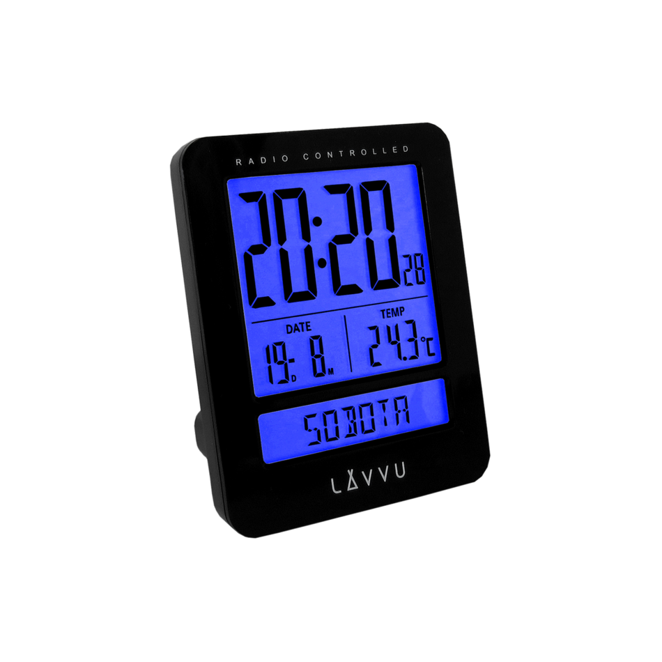Digitální budík Lavvu Duo Black LAR0021, 9,2 cm