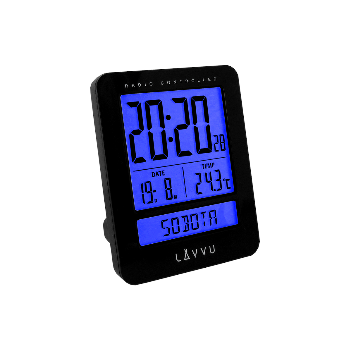 Digitálny budík Lavvu Duo Black, 9,2 cm