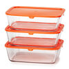 Mäser Komplet pojemników szklanychBasics, 3 szt., pomarańczowy