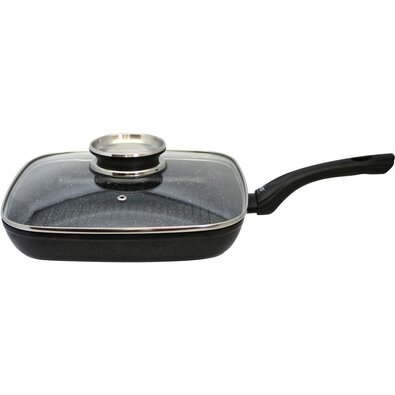 Elo 59828 Сковорода-гриль зі скляною кришкою таароматичною ручкою Belugo 28 x 28 см