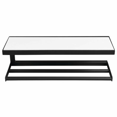 Настінна полиця SAPHO Ska401 Ska 45 x 14 x 16 см,чорна матова з білою стільницею з МДФ