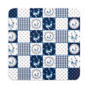 Podkładki korkowe Country blue, 10 x 10 cm, 4 szt.