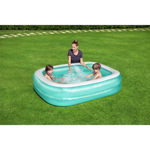 Bestway Zelený čtyřhranný rodinný bazén, 200 x 146 x 48 cm