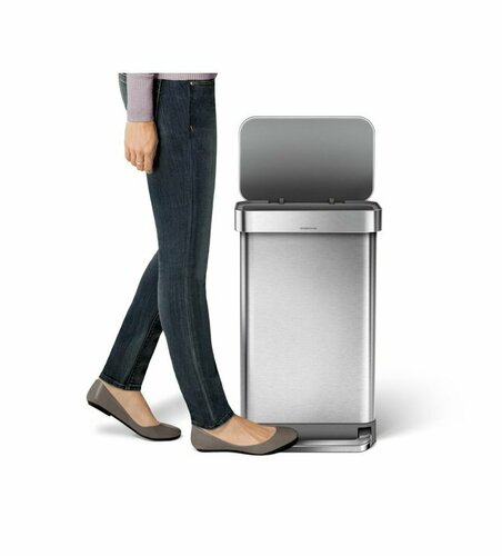 Simplehuman Pedalno smetnjak 45 l, srebrna
