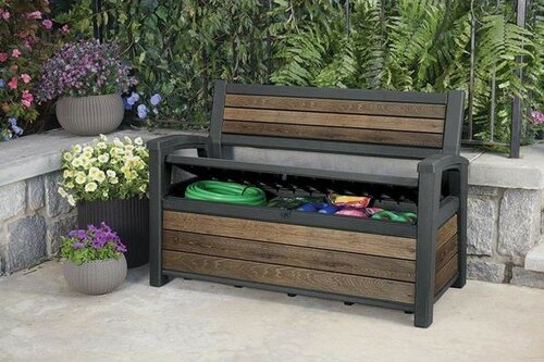 Keter Gartenbank Deco 227 l, braun