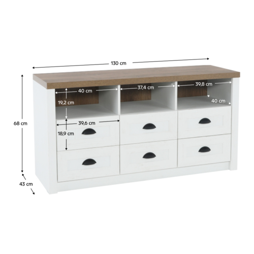 Komoda PROVANCE K6S, sosna andersen