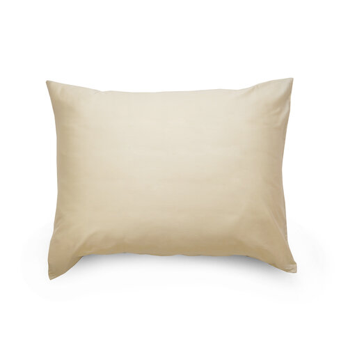 Față de pernă din satin culoarea ivory _mov închis, 70 x 90 cm