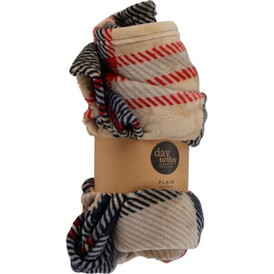 Odeja Cosy cube modro-bež, 125 x 150 cm