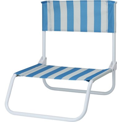 Scaun de plajă pliabil Stripes, 65 x 44 x 19 cm, albastru