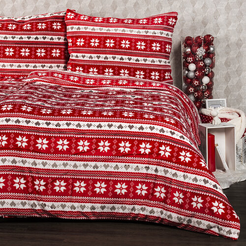 Lenjerie pat de Crăciun 4Home Vis de iarnă, microflanel, 160x 200 cm, 2x 70 x 80 cm