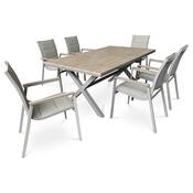 Autronic kerti szék, alumínium, textil, szürke, AZ C-S1110 GREY