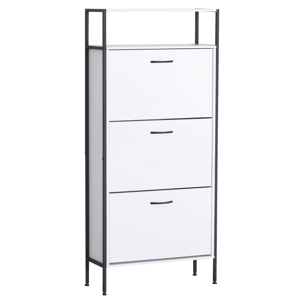 Botník TREDIS, 3 poschodia, biela