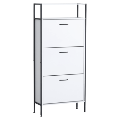 Szafka na buty TREDIS, 3 półki, biały