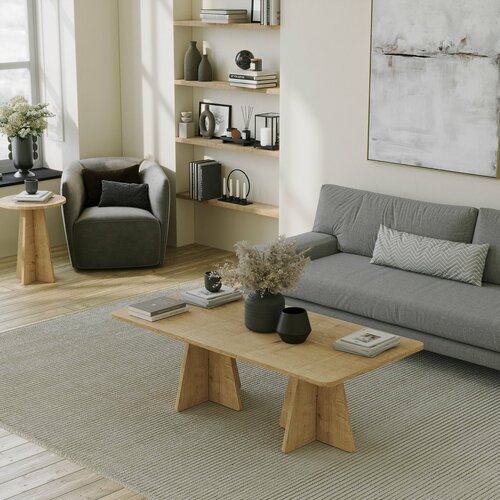 Couchtisch Double Mushroom Sapphire Oak