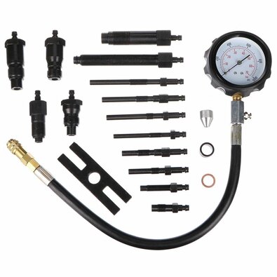 Sixtol Sada pro testování komprese naftovýchmotorů MECHANIC ENGINE TESTER 19, 0-70 bar, 19 ks