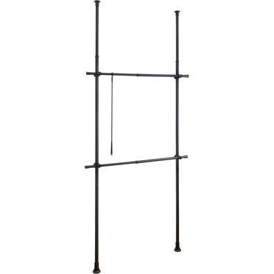 Wenko Teleskopické vešiaky Herkules Basic, čierna