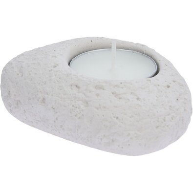 Komplet betonských svícnů Stone hnědá, 8,5 x 3,5 x7 cm, 3 ks