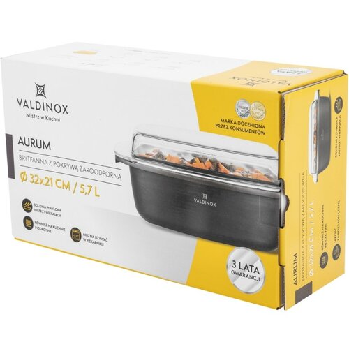 Valdinox Aurum Миска для запікання з кришкою, 32 x 21 см