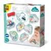 Set de abțibilduri cu apă spumă Mașini de spălat,6 buc