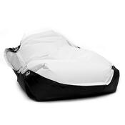 Sedací vak s popruhmi White - Black 181 x 141 cm