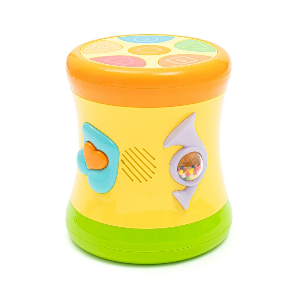 Baby Mix Obojstranný dynamický bubienok, žltá