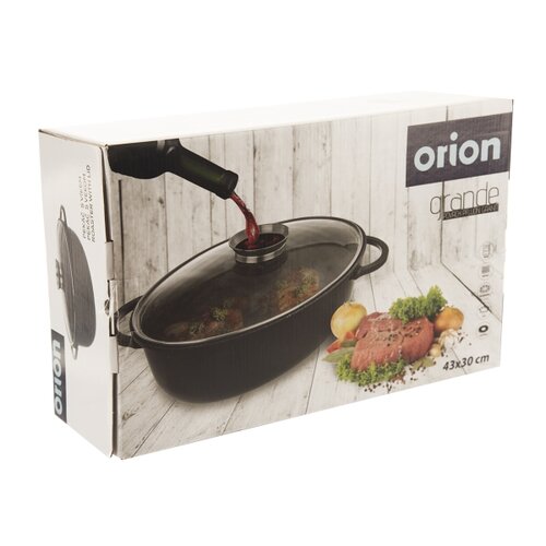 Orion Auflaufform mit Glasdeckel GRANDE Aroma, 43 x 30 x 19 cm