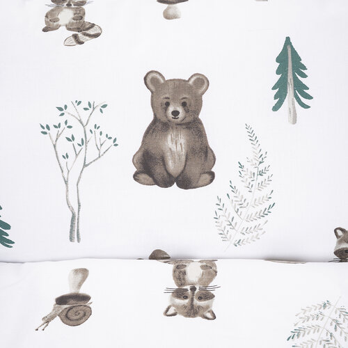 4Home Forest Friends gyerek pamut ágyneműhuzat kiságyba, 100 x 135 cm, 40 x 60 cm