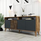 Dulap Milan 2 Walnut and Anthracite
