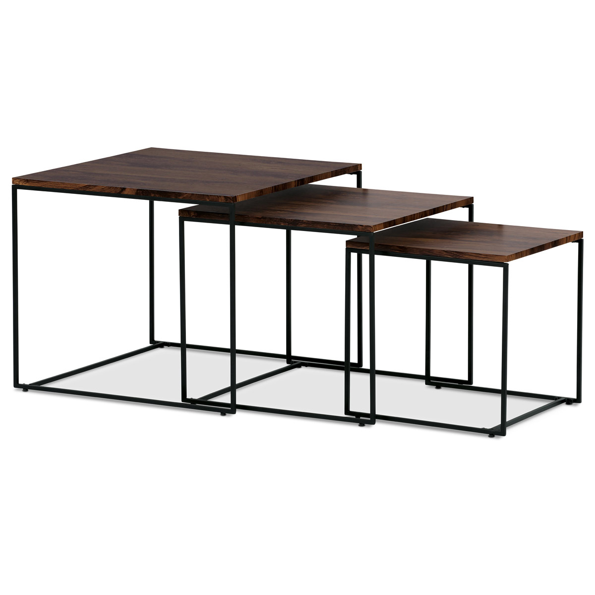 Set de măsuțe de cafea din nuc 3 buc