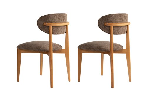 Set de scaune de sufragerie Lionte Brown and DarkOak, 2 buc.