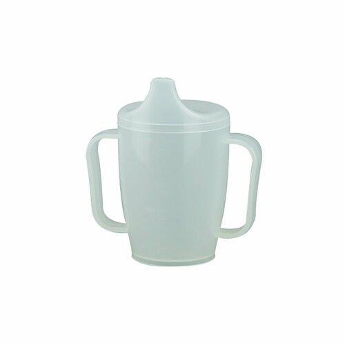 Чашка з носиком для пиття з двома  кришками 250 мл, білий